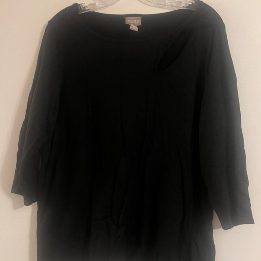 Chico's Black Long Sleeve Top